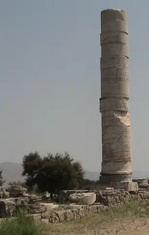 Heraion of Samos (Greece), the only standing column