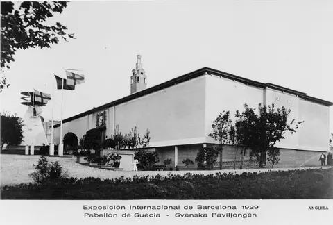 International exhibition in Barcelona 1929. Swedish
the Pavilion, where the Swedish Post was involved.