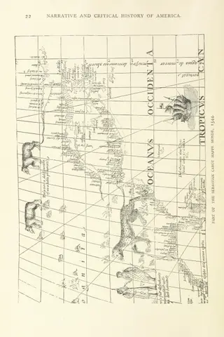 map from "John and Sebastian Cabot. A study ... Reprinted from the Narrative and Critical History of America, etc".