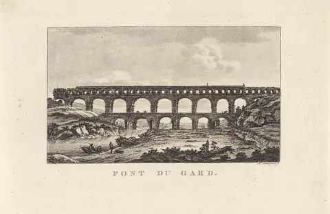Gezicht op Pont du Gard