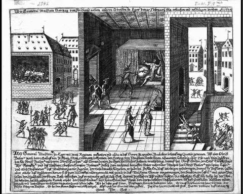 Flugblatt ermordung wallenstein