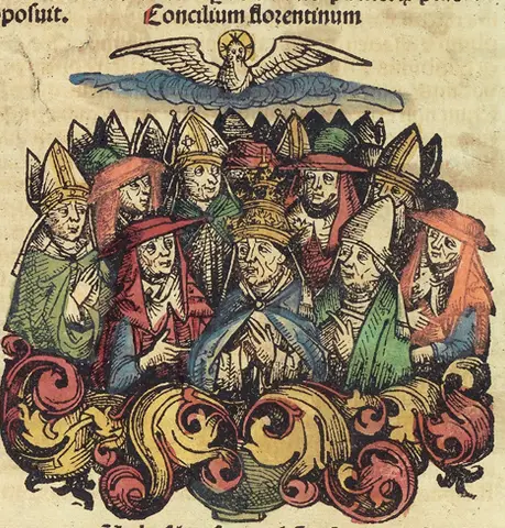 Nuremberg chronicles f 244v 2 Concilium florentinum