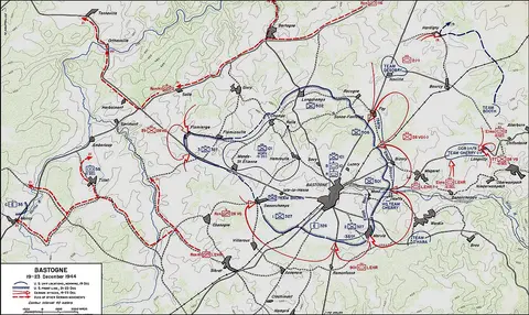 Bastogne Map December 19-23 1944