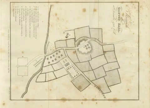map from "[Memoirs of the Rebellion in 1745 and 1746; ... containing a narrative of the progress of the Rebellion ... to the battle of Culloden; the characters of the principal persons engaged in it; and ... an account of the sufferings ... experienced by the author ... Translated from a French MS., ... now in the hands of the Publishers.]".