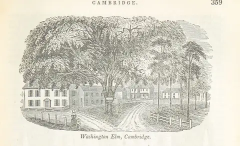 Cambridge from "Historical Collections ... relating to the history and antiquities of every town in Massachusetts, with geographical descriptions. [With illustrations.]".