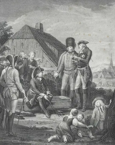 Frisch Berger Friedrich der II in Nimburg nach der Schlacht bey Kollin