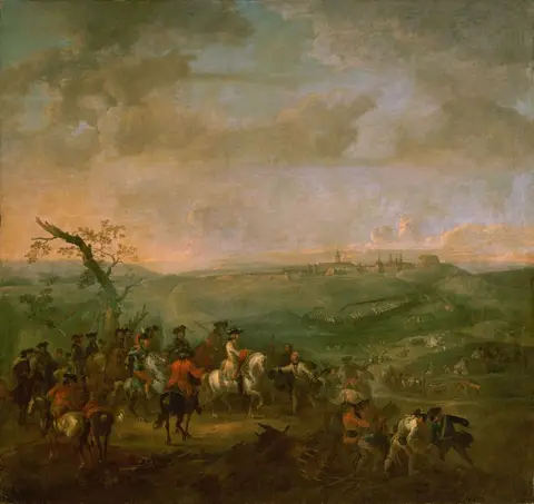 August Querfurt - Belagerung von Prag durch die österreichische Armee unter dem Oberbefehl des Großherzogs Franz Stephan von Lothringen - GG 2706 - Kunsthistorisches Museum