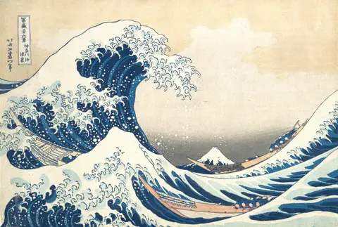 Under the Wave off Kanagawa (Kanagawa oki nami ura), also known as The Great Wave, from the series Thirty-six Views of Mount Fuji (Fugaku sanjūrokkei)