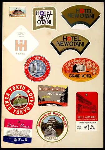 Hotel Hakum Sanso, Fujiya Hotel, International Hotel Nagoya, Nikko Kanaya Hotel, Hotel New Osaka, Hotel Kawaroku, Ginza Tokyu Hotel, Hotel New Otani, Imperial Hotel, Tokyo Grand Hotel