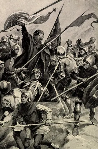 And then the cardinal legate, in despair and anger, raised the precious banner... (Kantorovy trampoty)