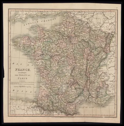 France according to the treaty of Paris in 1814-15