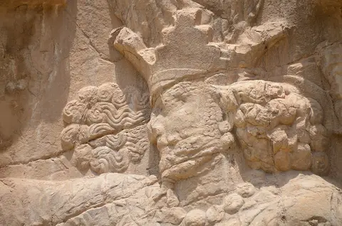 The triumph of Shapur I over the Roman emperors Valerian and Philip the Arab (detail), Naqsh-e Rostam, Iran (48098809022)