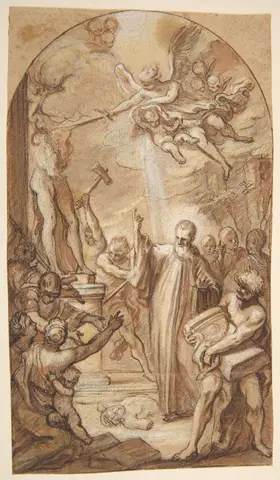 Saint Benedict Orders the Destruction of Idols at Montecassino