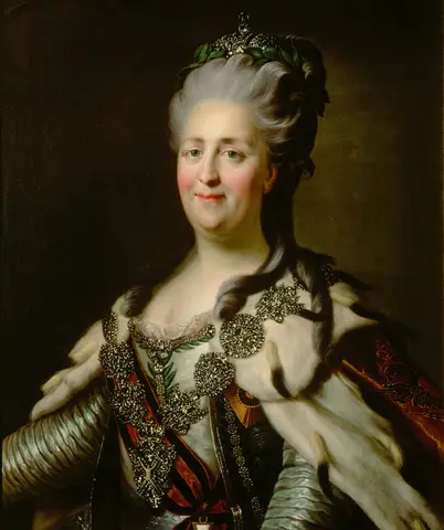 Catherine II after Roslin, Rokotov (1780s, Kunsthistorisches Museum)