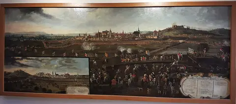 Veduta z obléhání Brna Švédy v roce 1645 full