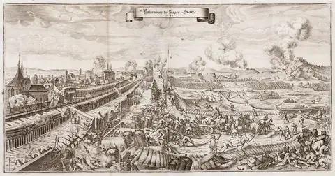 Slaget vid Prag (1648), ur "Theatri Europæi..." 1663 - Skoklosters slott - 99875