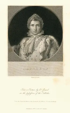 Engraved portrait of Napoleon Bonaparte by W. Holl after F. Gerard