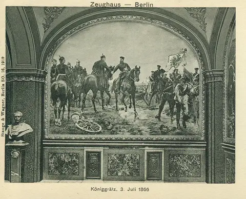 Berlin Ruhmeshalle Wandbild Schlcht bei Königgrätz 1866