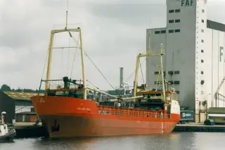 Vinland Saga of Copenhagen by quay in Svendborg.