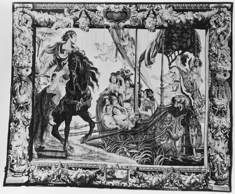 The Meeting of Antony and Cleopatra from a set of The Story of Antony and Cleopatra