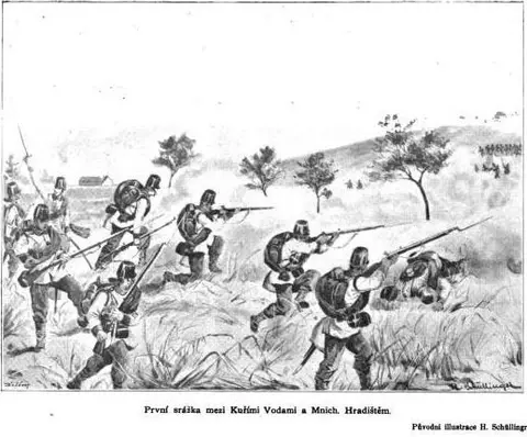 Battle of Munchengraetz and Huehnerwasser 1866