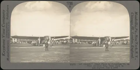 [Group of 3 Sterograph Views of Aviation, including the Wright Brothers]