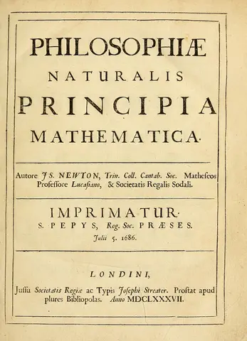 Newton's Principia title page