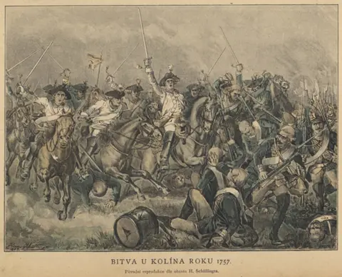 Hugo Schüllinger - Bitva u Kolína r. 1757 (Obrázkové dějiny národa českého, 1893)