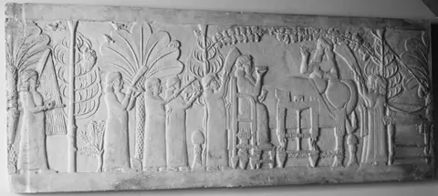 Cast Relief, King (Ashurbanipal )and Queen, Harp Player, Anatolia, Turkey.