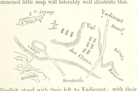 map from "By-Roads and Battle-Fields in Picardy; with incidents and gatherings by the way between Ambleteuse and Ham; including Agincourt and Crécy. With illustrations".