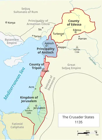 The Crusader States in 1135
