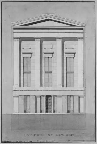 Lyceum of Natural History, New York (front elevation)