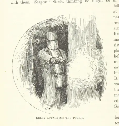 Ned Kelly from "Cassell's Picturesque Australasia. Edited by E. E. M. With ... illustrations".