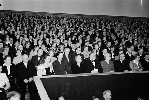 Inauguration of the City Theater, with visits from the Royal Theater, Uppsala September 1950