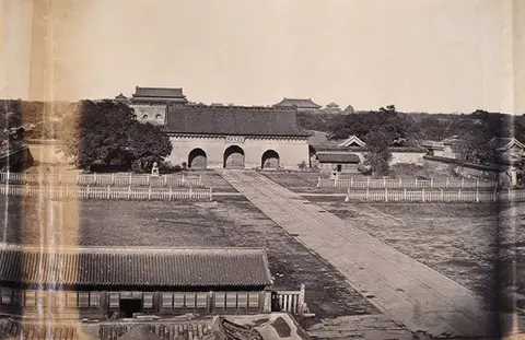 View of the Forbidden City, Beijing (Section two of a panorama)