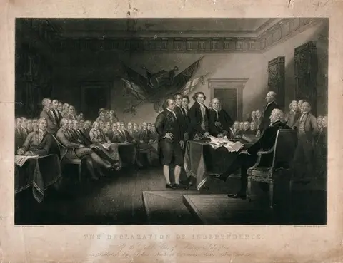 The Declaration of Independence of the United States of America, Philadelphia, July 4th, 1776.