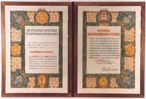 Marie Skłodowska-Curie's Nobel Prize in Chemistry 1911
