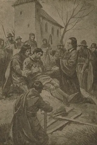 Death of Jindřich z Kravař a Plumlova (by V. Čutta, B. Janda-Cidlinskýː Husitská trilogie I.)