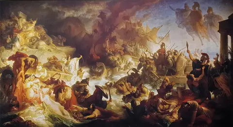 Painting Die Schlacht von Salamis