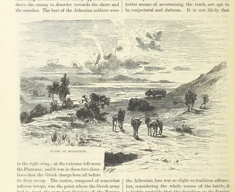 Plain of Marathon from "[Cassell's Illustrated Universal History.]".