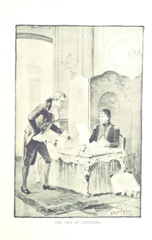 Louisiana Purchase from "The Story of Louisiana ... Illustrations by L. J. Bridgman".