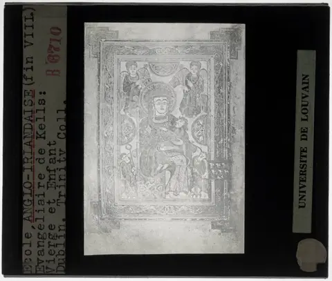 Book of Kells Miniature: Mary with child (fol. 7v.)