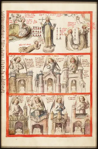 Angels over the towers of the churches of Ephesus, Smyrna and Pergamum (2nd of 3)