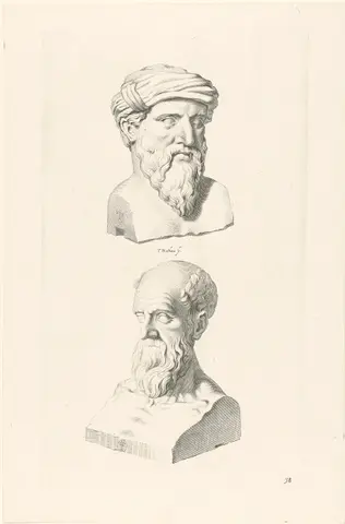 Bustes van Antisthenes en Cleisthenes