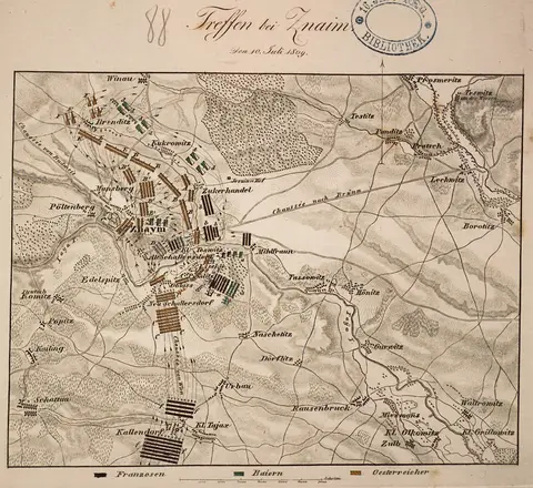 Battle of Znojmo, 10 July 1809 (Schlachten-Atlas)