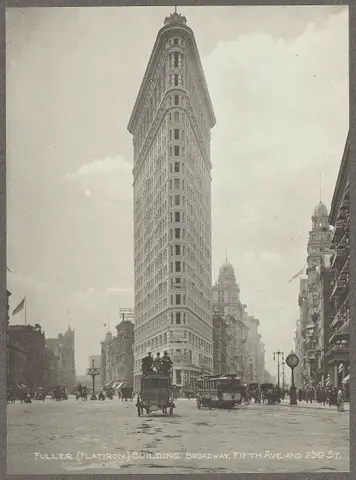 Flatiron Building (Fuller Building), hoek 23rd Street, Fifth Avenue en Broadway, New York City