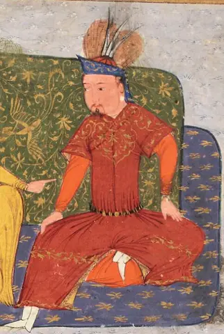 Yesugeï enthroned (Bibliothèque nationale de France, Supplément Persan 1113 f.36v)