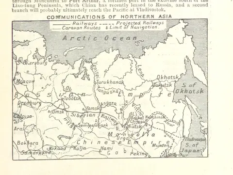 Trans-Siberian from "A Class-Book of Modern Geography ... New edition, revised and largely rewritten (by Albert Hill), etc".
