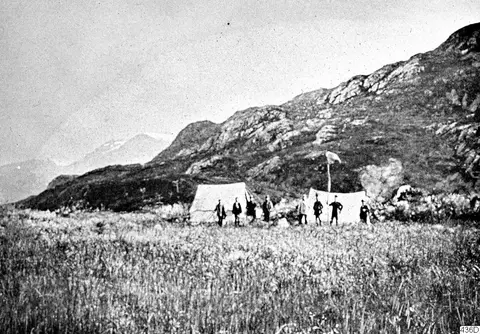 Expeditionsfoto, Lägerplats, fotografi, photograph
