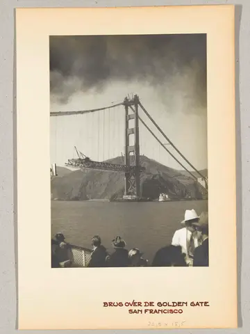 Golden Gate Bridge, San Francisco, Verenigde Staten, in aanbouw